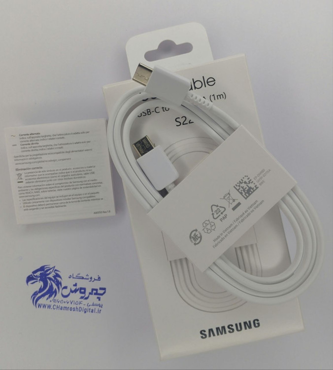 کابل شارژ سامسونگ S22 دو سر تایپ C اصلی