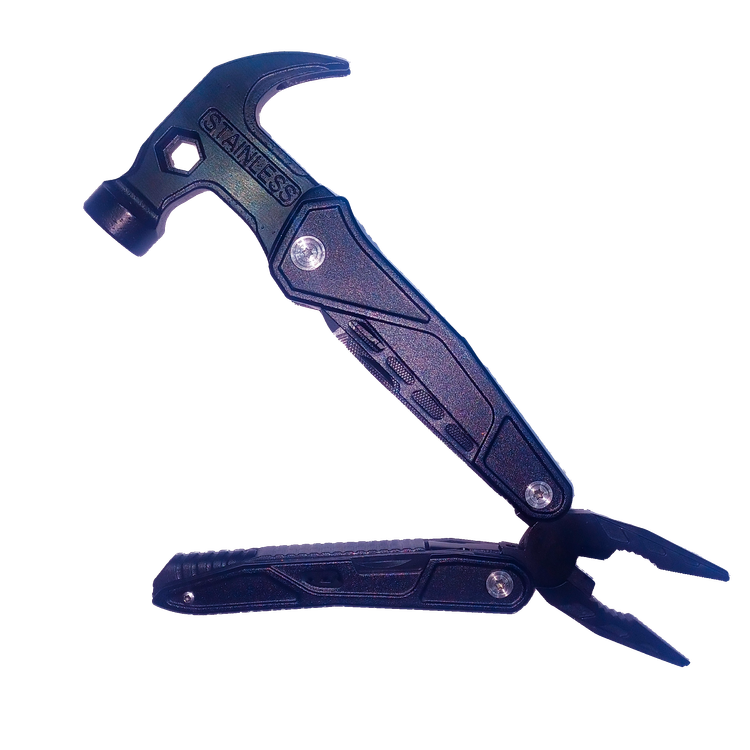 چکش چندکاره ۱۸ کاره کمپینگ و بقا مدل Multifunctional Tool مجهز به چخماق و سوت نجات